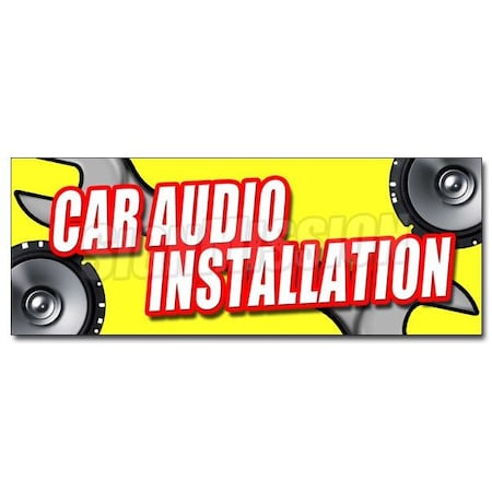Signmission CAR AUDIO INSTALLATION DECAL sticker stereo speakers repair amps auto, D-24 Car Audio Installation D-24 Car Audio Installation
